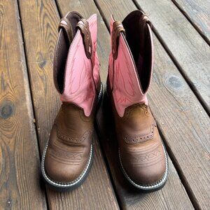 Justin Brown & Pink L9901 Gypsy Western Boot with Bay Apache in Women's 9B